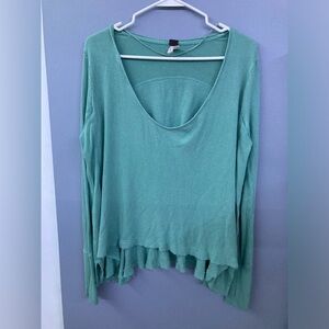 Urban Outfitter Seaform Green Long Sleeve Top